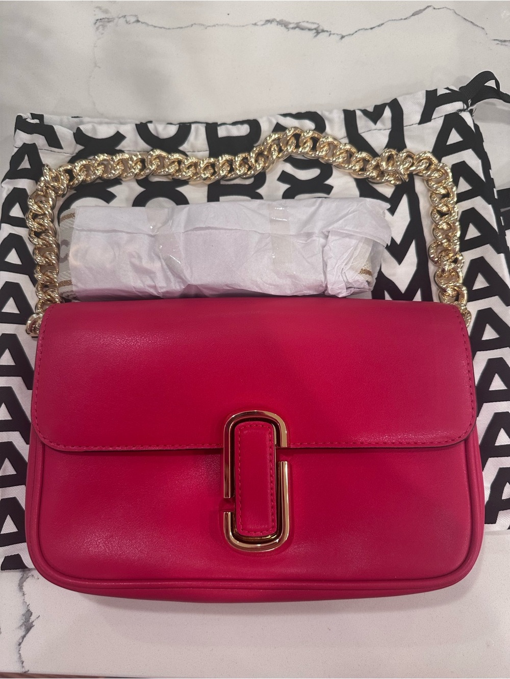 Marc Jacobs Red Crossbody with gold hardware